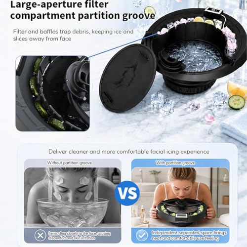 Bañera facial de silicona con tubo desmontable para crioterapia 6