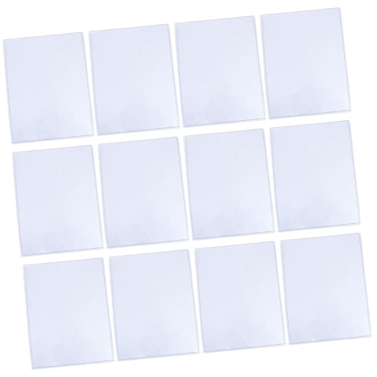Abaodam 12 Pezzi Copertine Protettive Trasparenti per Foto in Plastica Bianca, Pratiche per Proteggere e Mostrare Immagini di Documenti Importanti e Foto di Gioco