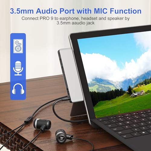 Surface Pro 11 10 9 Docking Station,7 in 2 Triple Display Surface Pro 9 Accessories with 4K HDMI,USB-C Thunderbolt 4(8K Video+40G+100W Charge),2X USB3.0,SD/TF Card Slot,3.5mm Audio for Surface Pro 9 - Image 5