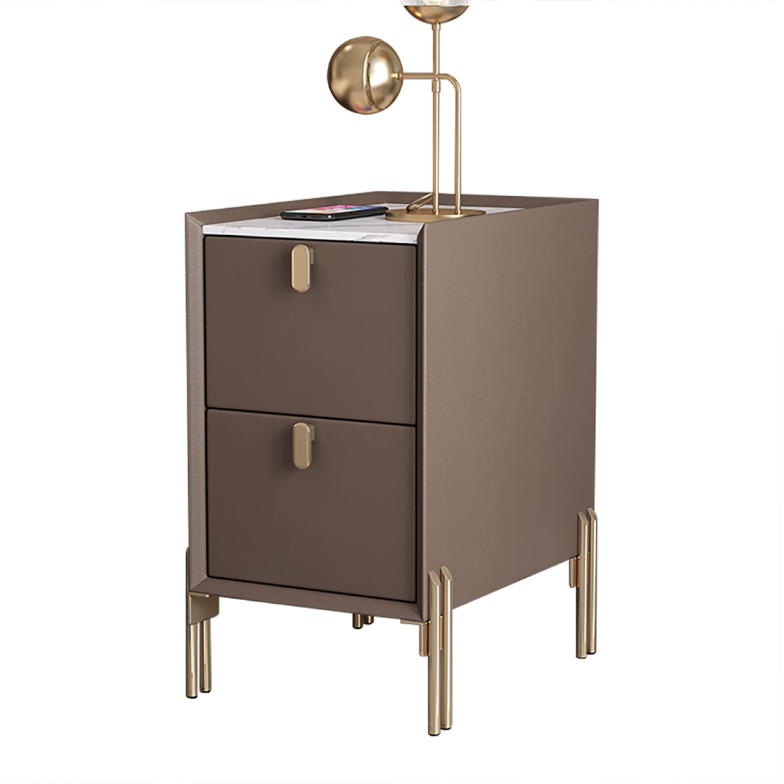 Table d'appoint étroite en pierre frittée pour salon et chambre
