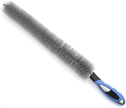 Cepillo para neumáticos y ruedas de 23.6in, cepillo de limpieza de automóvil, cepillo para limpieza de vehículos, cepillo para detallar, rejilla de