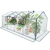 Mini Greenhouse Outdoor deaunbr Waterproof Garden Green House with Durable PE Cover Roll Up Zipper Door Heavy Duty Greenhouse Tent for Indoor Outdoor Plants 63x315x311