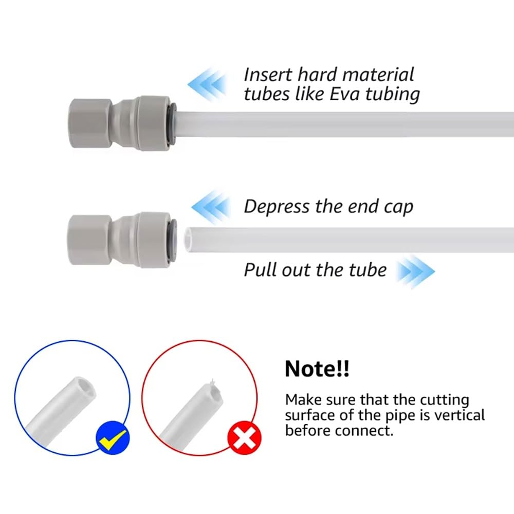 Ball Lock Keg Disconnect 1 Set - Schnellverbinder for Gas- Und Bierleitungen Mit 5/16" Und 3/8" Steckanschlüssen for Selbstgebrautes Bier(A)