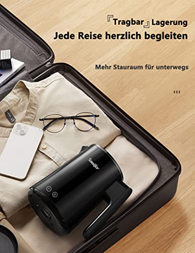 Reisewasserkocher aus Edelstahl mit 0,8 Litern Fassungsvermögen