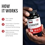 Force Factor L-Carnitine Supplement, L Carnitine Tartrate 1000mg Capsules to Convert Fat Into Energy, Support Muscle Recovery, and Boost Exercise Performance, Vegan, Non-GMO, 90 Tablets - Image 4