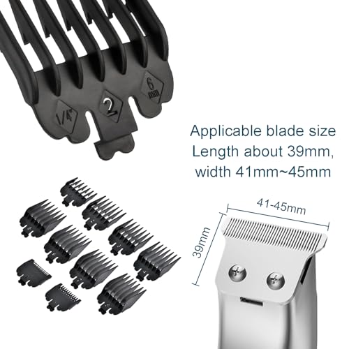 10 Stück Trimmer Aufsätze, Haarschneidemaschine Aufsätze, Haarschneider Aufsatz Set, Haar Clipper Guide Limit Kamm Set 1,5mm bis 25mm für Wahl Meisten Haarschneidemaschinen(Schwarz)