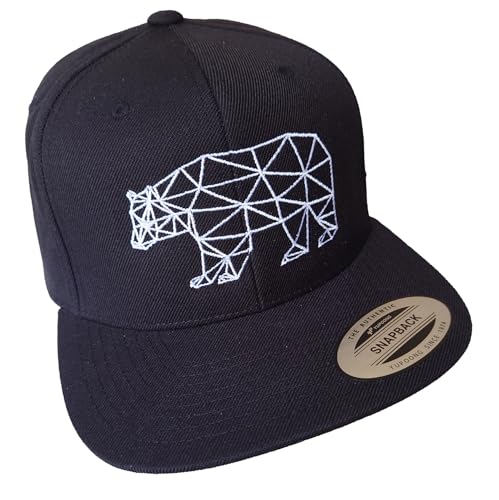 Baddery Czapka Flexfit Snapback: wieloboczny miś - czapka dla myśliwych - las las natura niedźwiedź polowanie niedźwiedź brunatny niedźwiedź polarny niedźwiedź polarny niedźwiedź grizzly - czapka