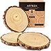 Produktbild Arteza Holzscheiben, 8 Stück, 20-22.8 cm Durchmesser, 2 cm Dicke, runde Holzscheiben für Handwerk, Tischdekoration, Weihnachtsdeko & Gemälde, geschliffene & polierte Baumscheiben mit Rinde