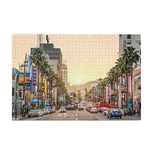Hollywood Boulevard Print 1000 Teile Puzzle Premium Holzpuzzle Geschenke Für Erwachsene Familie Hochzeit Abschluss Geschenk Vertikale Version