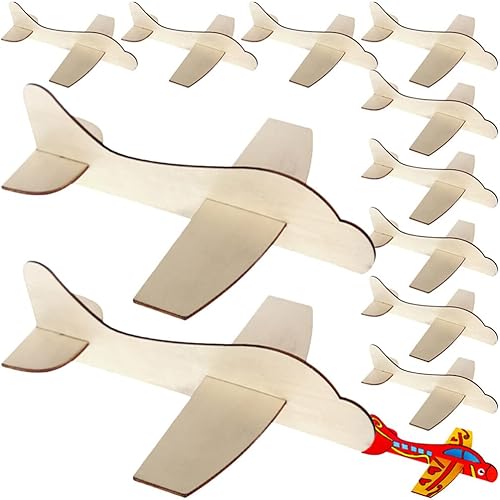Miniatura 2 de 20 unidades de avión modelo de madera, aviones de madera, kits de aviones de madera de Balsa, avión de juguete de madera, avión de artesanía para