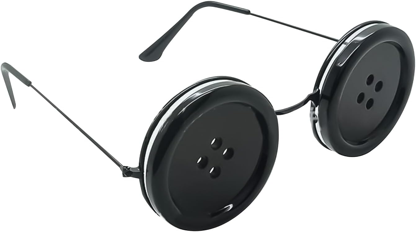 Button Eyes Glasses Novelty Funny Glasses Merchandise Cosplay Costume Other Mother Costume Accessories for Adults Kids Halloween Supplies