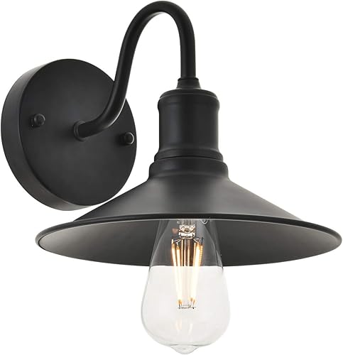 Miniatura 3 de Etude - Aplique de pared de metal de mediados de siglo con 1 luz, color negro