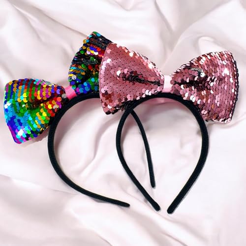 Image of ANNA CREATIONS 2 Pcs Premium Plastic Bow Hairbands for Baby Girls - Cute Designer Headbands, Stylish Hair Accessories for Kids (Pack of 1)
