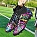 VAXAV Women's Men's Fashion Sports High-Top FG Trainers Cleats Football Sneakers Long Studs AG Soccer Shoes Black 10/8.5 US