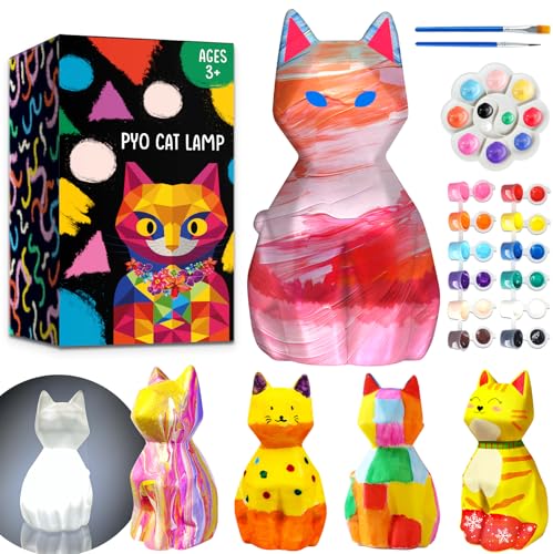 FUNZBO Paint Your Own Cat Lamp Kit - Arts and