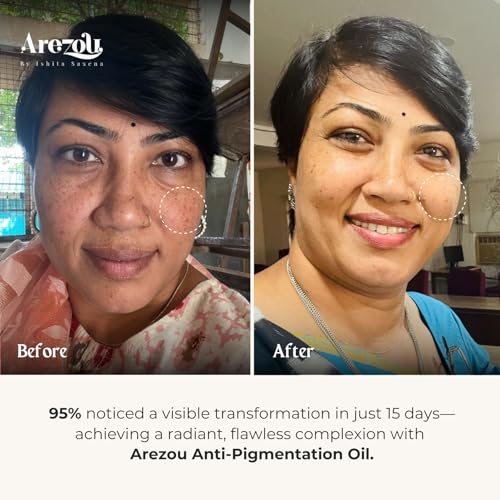 Image of Arezou Brightening Face Oil & Face Cleanser Combo - Natural Anti Pigmentation Facial Serum with Sesame & Lavender Oil for Dark Spots, Uneven Skin Tone & Hyperpigmentation | Lightweight & Fast Absorbing Formula for Dry, Mature, and Sensitive Skin | For Men & Women (15ml Oil + 50gmSoap)