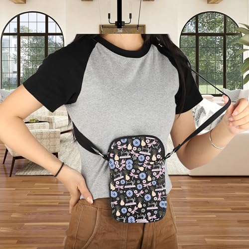 Image of Craft & Sewing Gift for Women Friend Sewing Accessories Cosmetic Bag for Mother Aunt Sister (Cartoon Cor-al C Bag)