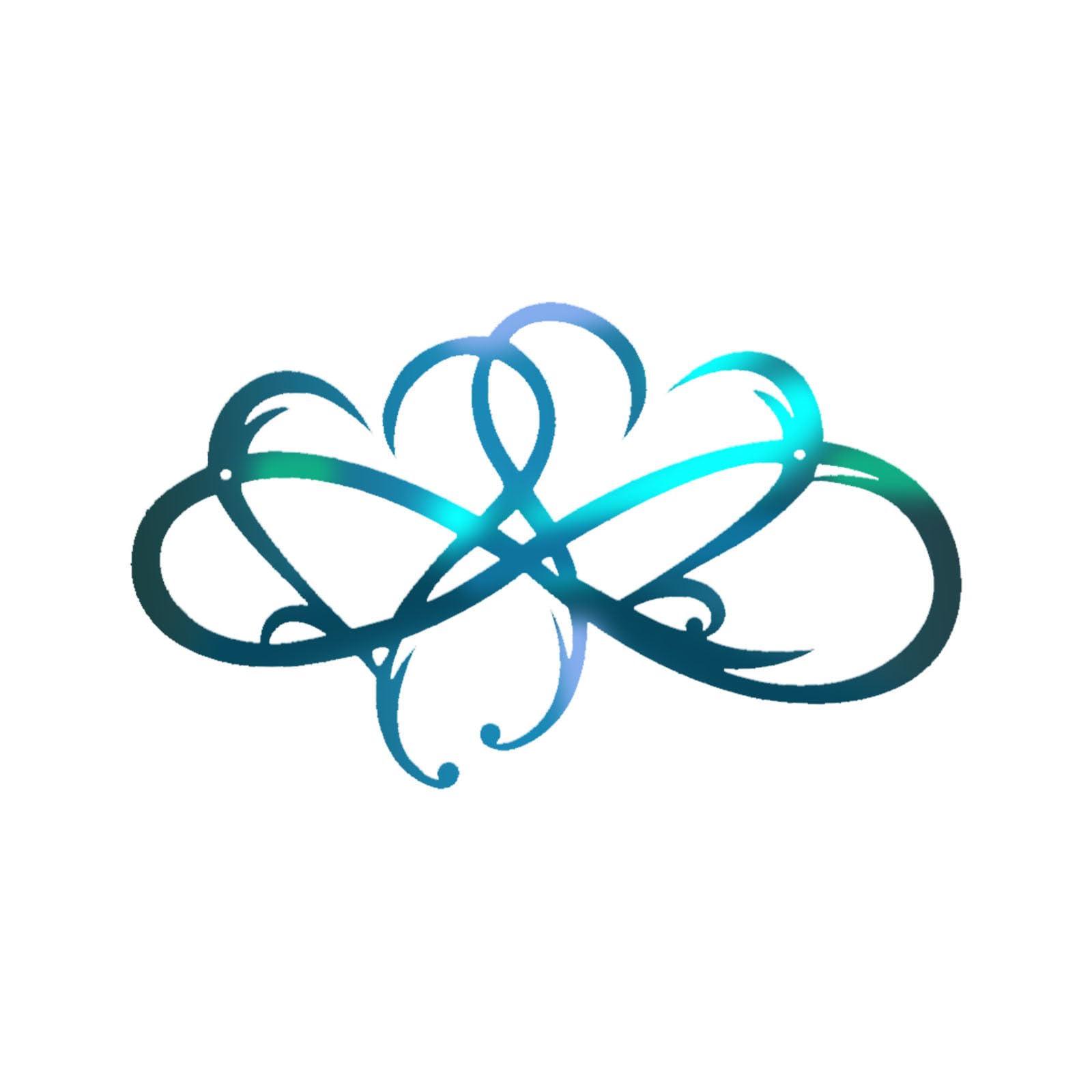 SoluckyMetal Double Hearts Eternity Wall Decor, Infinity Hearts Metal Wall Art Sign, Metal Wall Art, Infinity Hearts Wall Decor, Home Bedroom Hall Office Bar Wall Decor (D,15.35x9.25inch)