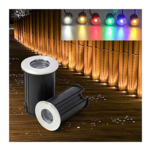 Spot LED encastrable en acier inoxydable IP68 étanche bleu