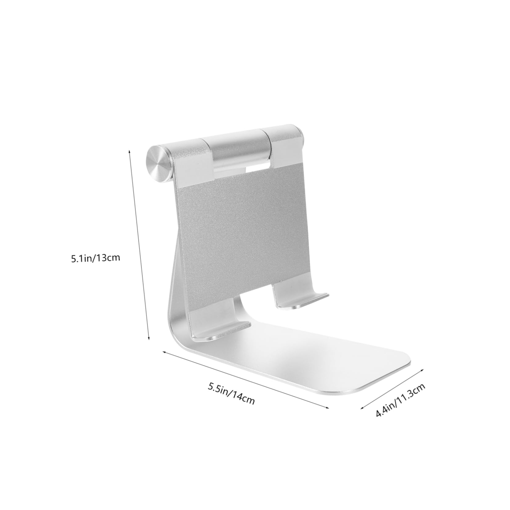 KOMBIUDA Supporto da Scrivania per Tablet e Ricarica in Alluminio Multi-Angolo con Base Adesiva per Smartphone-Reader Adatto per Digitazione Visione Video Argento 11,3 X 11,6 CM