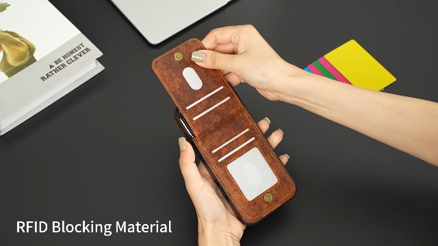 LOHASIC Brieftaschen-Hülle Für IPhone 16 Pro Mit 5 Kartenfächern & Ständer – Elegantes PU-Leder In Braun