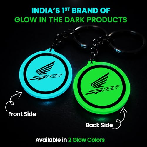 Image of Mi Glow Store Glow in Dark Keychain for Bike Men | Gift for Man | Bike Accessories | Charges in Light Glows in Dark | Key chain for Bike