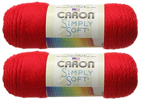 Image of Bulk Buy: Caron Simply Soft Yarn Solids (2-Pack) (Red)
