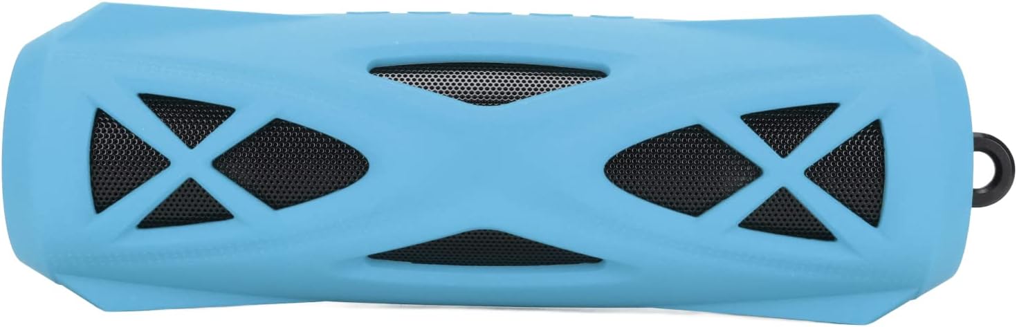 Lazmin112 Altavoz Bluetooth, Altavoz Portátil Inalámbrico a Prueba de Agua Sonido Envolvente de 360 ° Altavoz de Potencia Móvil de Emparejamiento Dual, Manos Libres, Luz LED, para el Hogar(Azul)