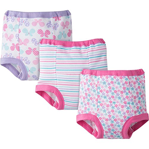 Gerber Baby Toddler Girl Training Pants,Pastels Pinks, 3Pack, 2T