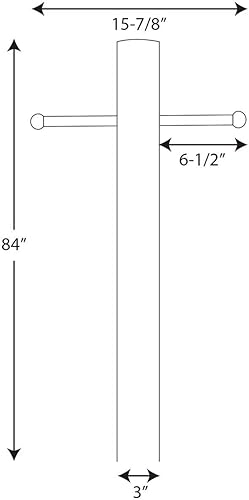 Miniatura 2 de Progress Lighting P5391-31PC Postes al aire libre, 3 pulgadas de diámetro x 84 pulgadas de altura, negro