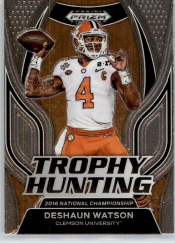 2023 Panini Prizm Draft Picks Trophy Hunting #7 Deshaun Watson Clemson Tigers Official NCAA Football Card in Raw (NM or Better) Condition