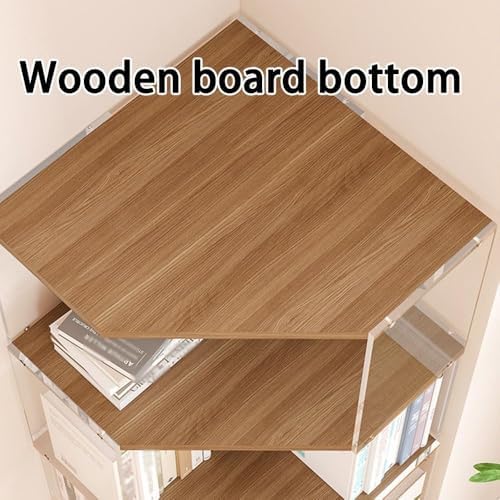 4-Tier Acrylic Corner Bookshelf - Durable Transparent Display Shelf for Living Room & Study, Stylish Multi-Purpose Storage Organizer, Space-Saving Home Decor Solution