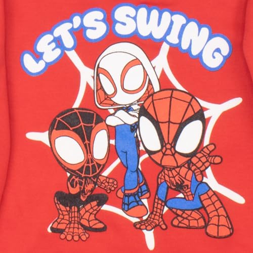 Marvel Spidey and His Amazing Friends Boys 2 Piece Fleece Set - Spiderman Zip Up Hoodie and Joggers 2-Pack Bundle for Kids4