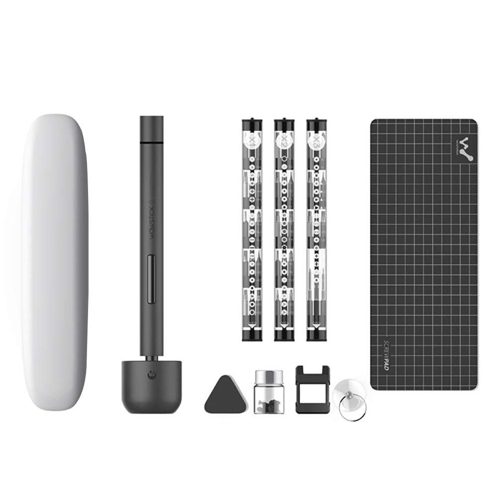 Juego de destornilladores eléctricos Wowstick 1 F con LED recargable con 56 puntas de destornillador de 4 mm para teléfono móvil, ordenador kit de herramientas de reparación