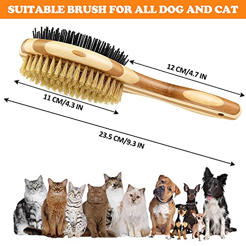 Hundebürste & Katzenbürste, Doppelbürste für Hunde und Katzen, Pin Hundebürste für Knoten & Unterfell - Kurzhaar & Langhaar