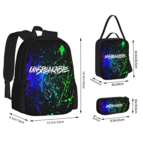 Kids School Bag Set Boys Pencil Case Backpack Starry Sky Printing Book Bags Travel Daypack Girls Game Fans Gift 3 PCS Set4