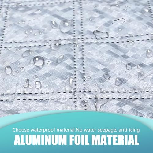 Image of 1 PC Car Front Windshield Wiper Snow Cover, 66.9 inch x 17.7 inch Dust Frost Protection Cover, Elastic Band + Suction Non-Destructive Installation Accessories, Compatible with Most Models (Silver)