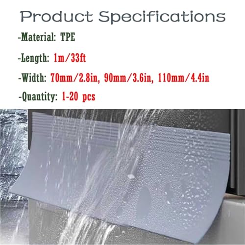 Protección impermeable para ventanas con el deflector de lluvia autoadhesivo y recortable 3