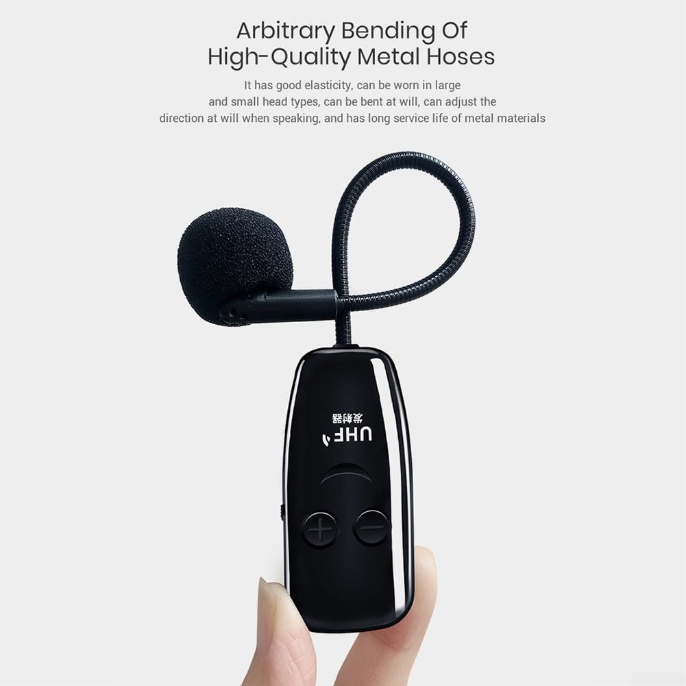 SPORTARC Set di microfoni senza fili, UHF microfono wireless ricaricabile USB Dual Headset System per altoparlante da palco insegna il discorso