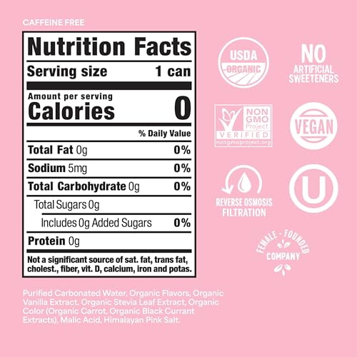 Image of Nixie Organic Zero Sugar Soda, NEW Strawberry Cream, Healthy Soda Pop, Non-GMO, 0 Sugar, 0 Calories, Caffeine Free, 12oz Cans (12 Pack)