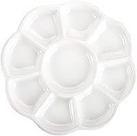 Vista 1 de Paleta de pintura de cerámica, paleta de pintura de porcelana, paleta de acuarela de 9 pozos, paleta de gouache, paleta de mezcla de pintura