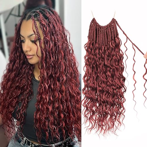 Goddess Box Braids Crochet Hair Protein Fiber Close to Human Hair 14 inch