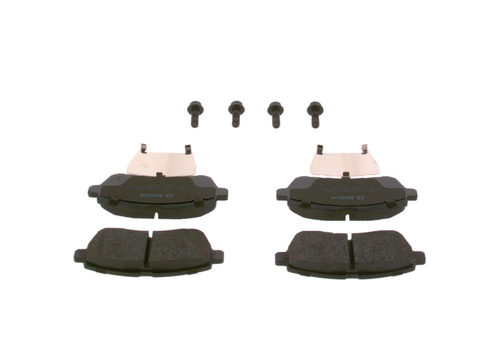 Bosch BP1137 - Pastiglie Freni Auto, Delantero - Calidad Bosch - Reducción de Ruido y Polvo - Certificación ECE-R90 - Sin Cobre - 1 Juego de 4 Pastillas - Con Accesorios