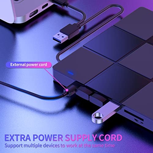 External Cd/Dvd Drive For Laptop, 7 In 1 Usb Ultra-Slim Portable Cd/Dvd Player Burner, Cd Rom External Dvd Drive For Laptop Compatible With Laptop Desktop Pc Windows 11/10/8/7 Linux Mac Os (Black) #TOP5