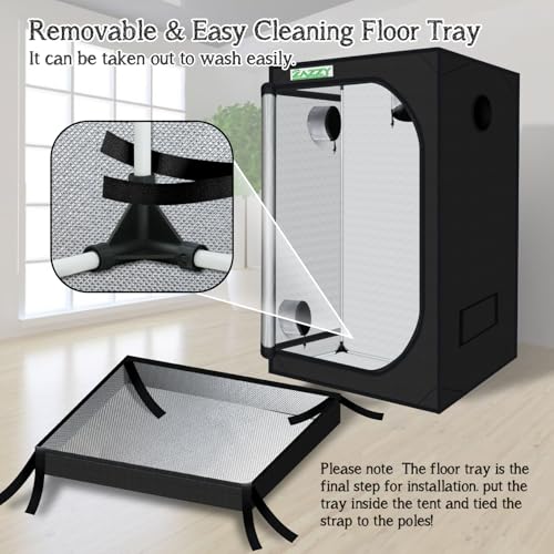 Image of zazzy 3'X3' Grow Tent 32 inchx32 inchx63 inch, High Reflective Mylar Growing Tent