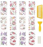 WANDIC Lot De 6 Autocollants De Transfert Roses à Appliquer