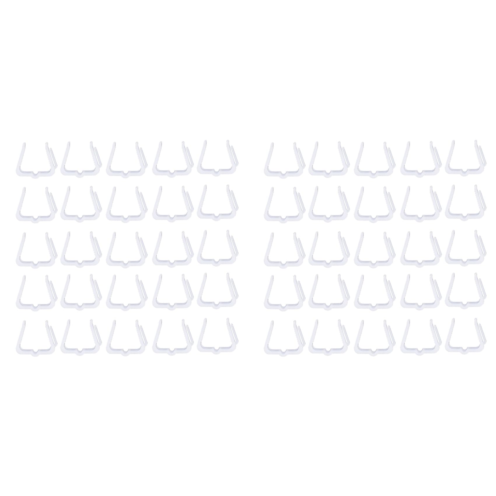 Ctrlzs Light/White 200Pack Holiday Clips Outdoor Hooks Christmas Hanger For Roof Gutter Fence