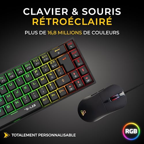 Clavier Gamer Switch Rouge 65% Combo Titanium avec Anti-Ghosting Total - 3