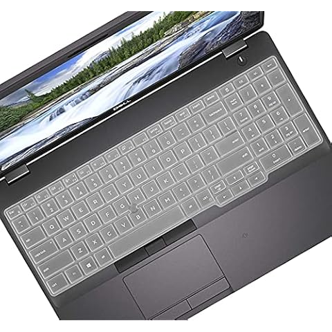 Keyboard Protector Skin for Dell Latitude 5500 5501 5510 15.6 inch and Dell Precision 3540 3541/Dell Precision 15 3551 15.6"(with Point) Keyboard Protective Cover -Transparency Cover