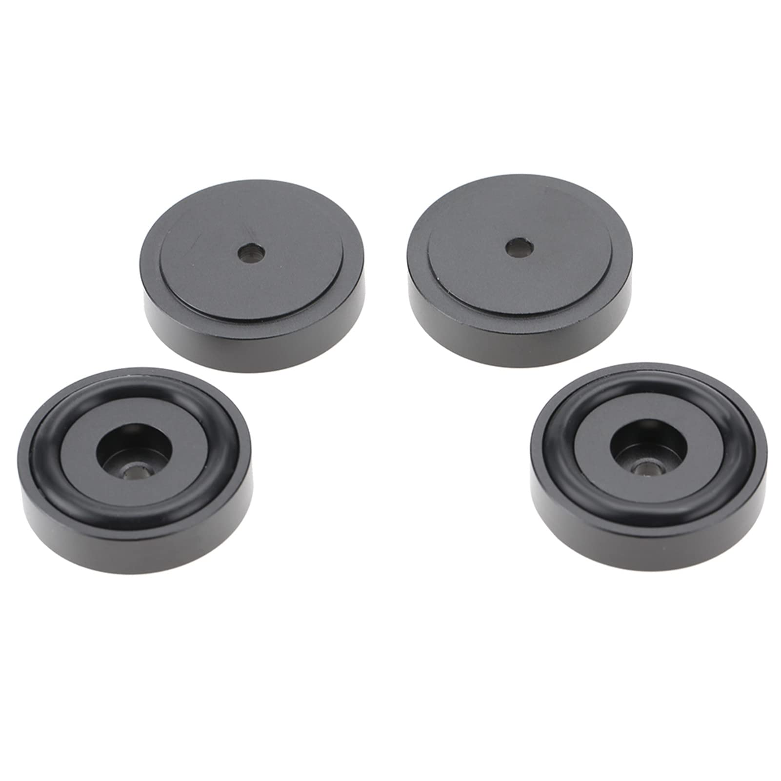 Amplificatore Piedini in Alluminio Anodizzato 4Pcs 40x10mm Nero